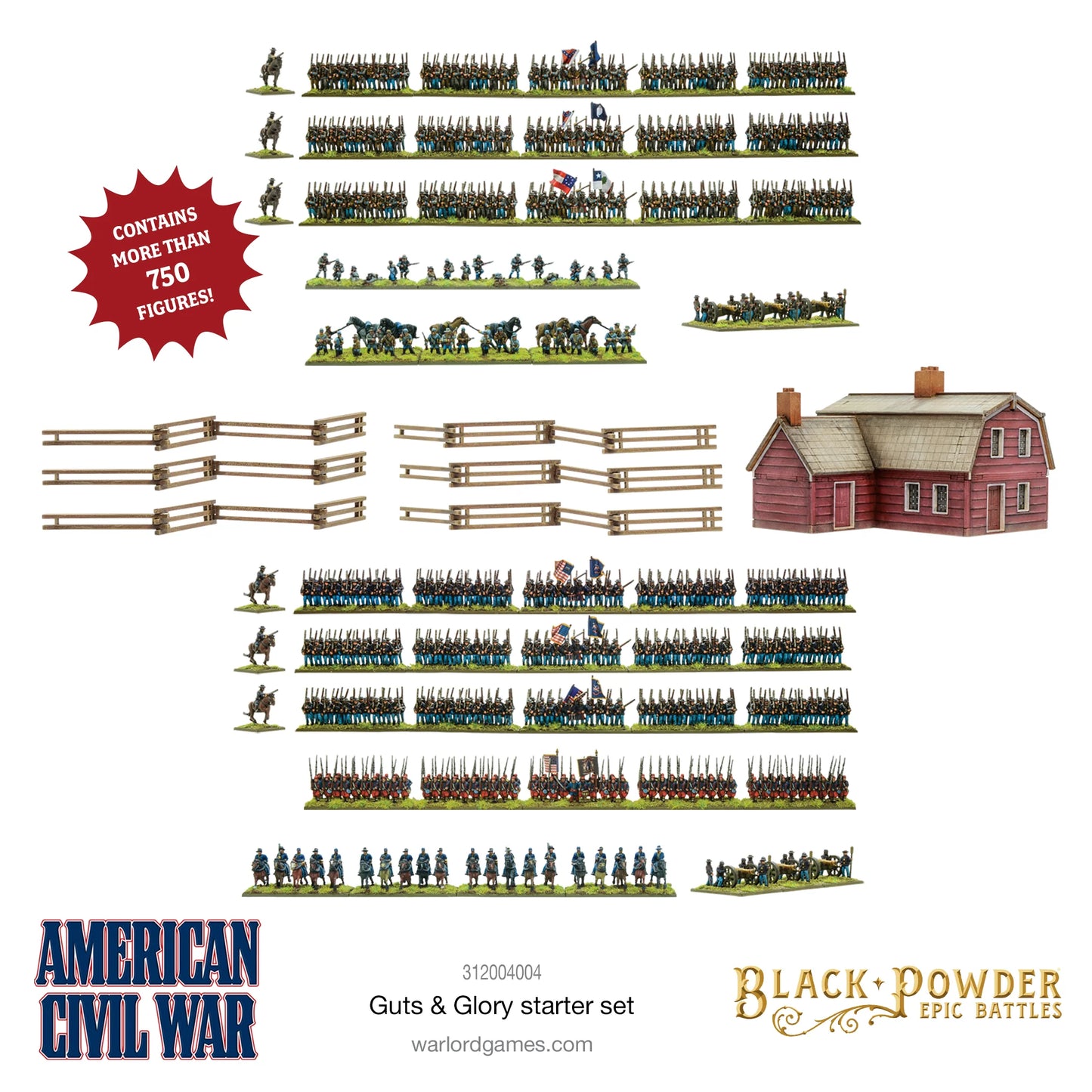 Black Powder Epic Battles-American Civil War Guts & Glory Starter Set