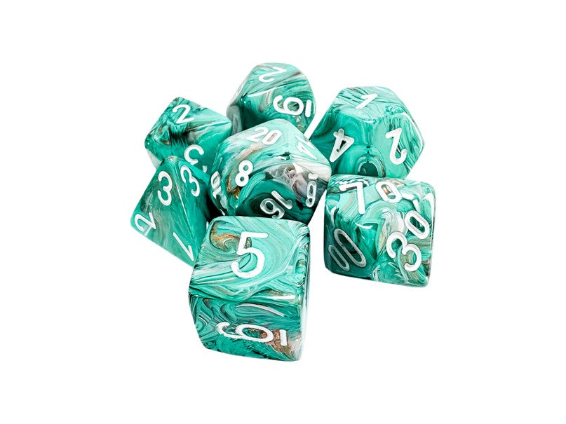 Chessex Marble Oxi-Copper & White Mega-hedral Dice Set