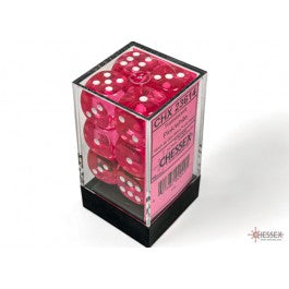 Chessex 16mm Pink & White 12ct Translucent