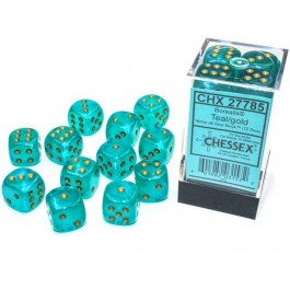 Chessex 16mm Teal & Gold 12ct Borealis