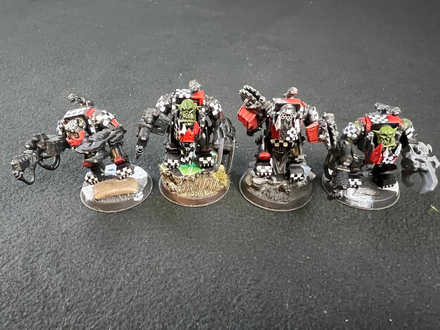 4x Painted Ork MegaNobz (group 1) Warhammer 40k