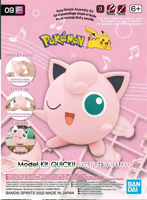 09 JIGGLYPUFF 'POKEMON', BANDAI SPIRITIS HOBBY POKEMON MODEL KIT QUICK!!