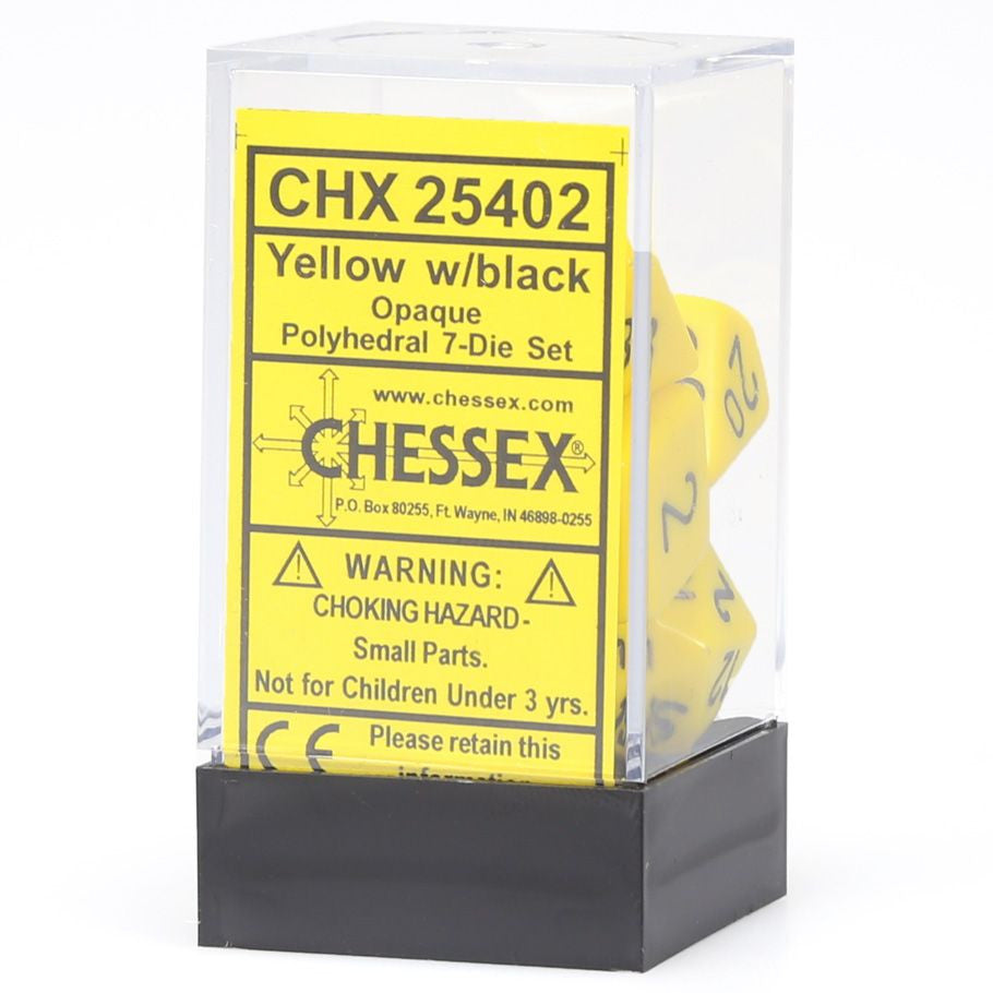 Chessex D&D Dice Opaque Yellow & Black