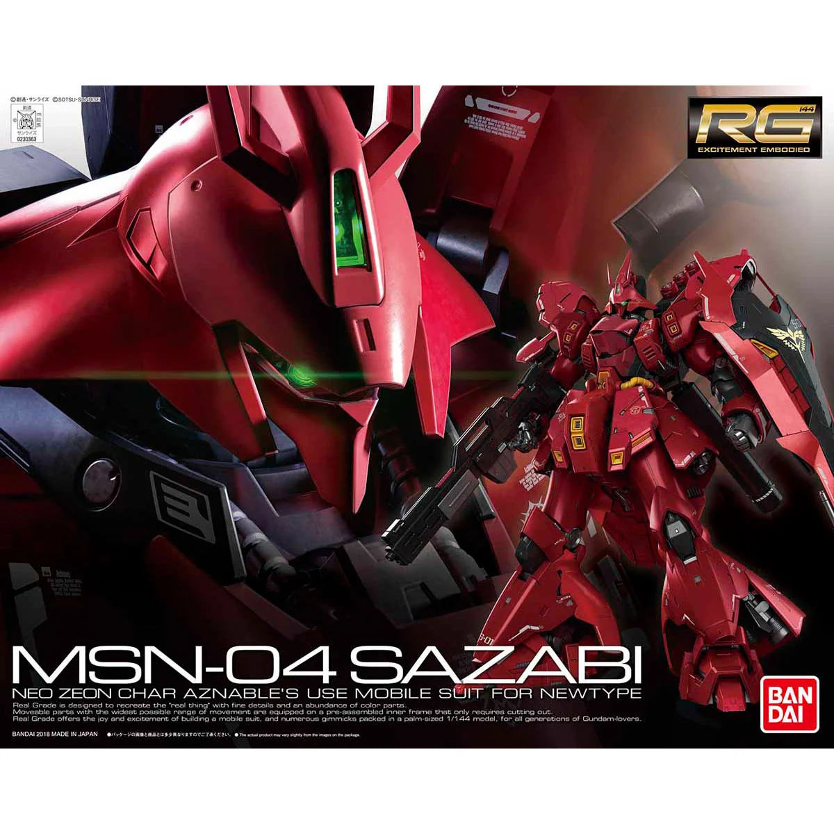 Bandai RG #029 1/144 MSN-04 Sazabi Model Kit