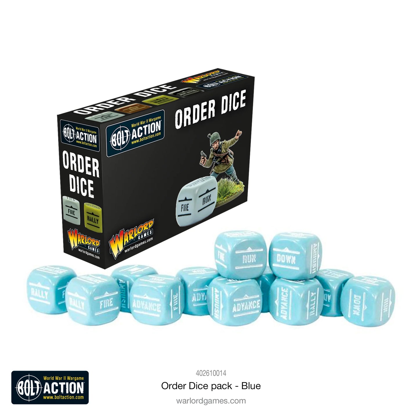 Bolt Action Orders Dice Pack-Blue