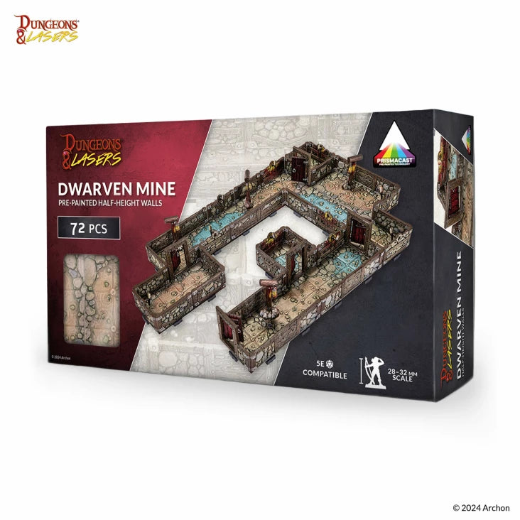 Dwarven Mine Prismacast Pre Painted Dungeons & Lasers Terrain