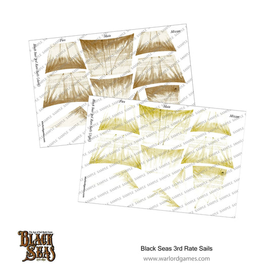 Black Seas 3rd rate Sails (light + dark)