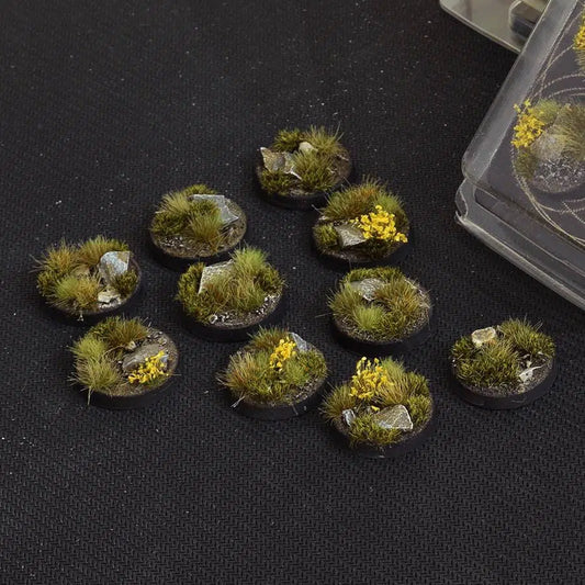 10x 25mm Winter Battle Ready Bases Gamers Grass