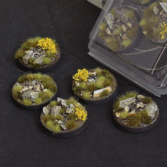 5x 40mm Winter Battle Ready Bases Gamers Grass