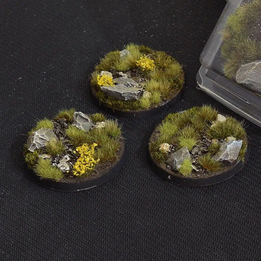 3x 50mm Winter Battle Ready Bases Gamers Grass