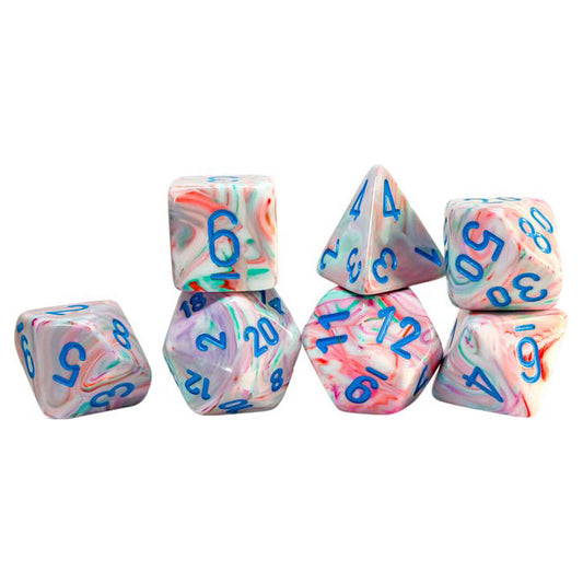 Chessex Festive Pop Art Blue Mega-hedral Dice Set
