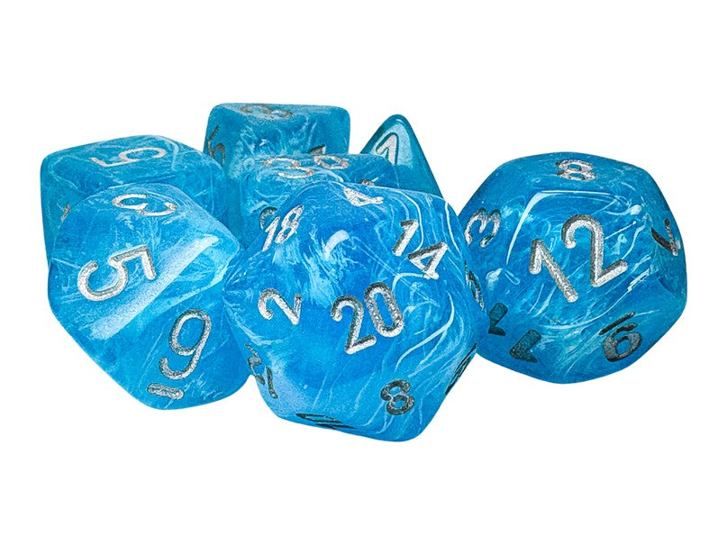 Chessex Luminary Sky & Silver Mega-hedral Dice Set
