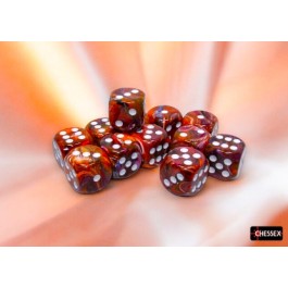 Chessex 16mm Symphony White 12ct Festive