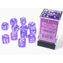 Chessex 16mm Purple & White 12ct Borealis