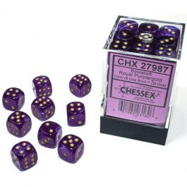 Chessex 12 mm Royal Purple & Gold 36ct Borealis
