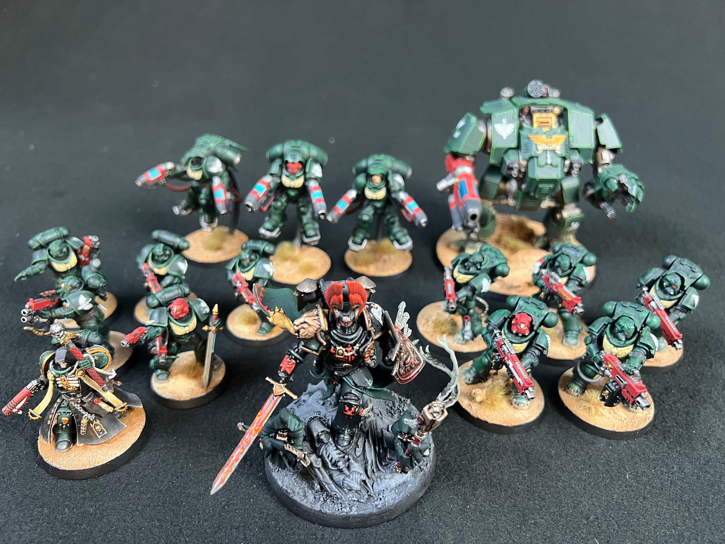 Painted Dark Angels Army Warhammer 40k