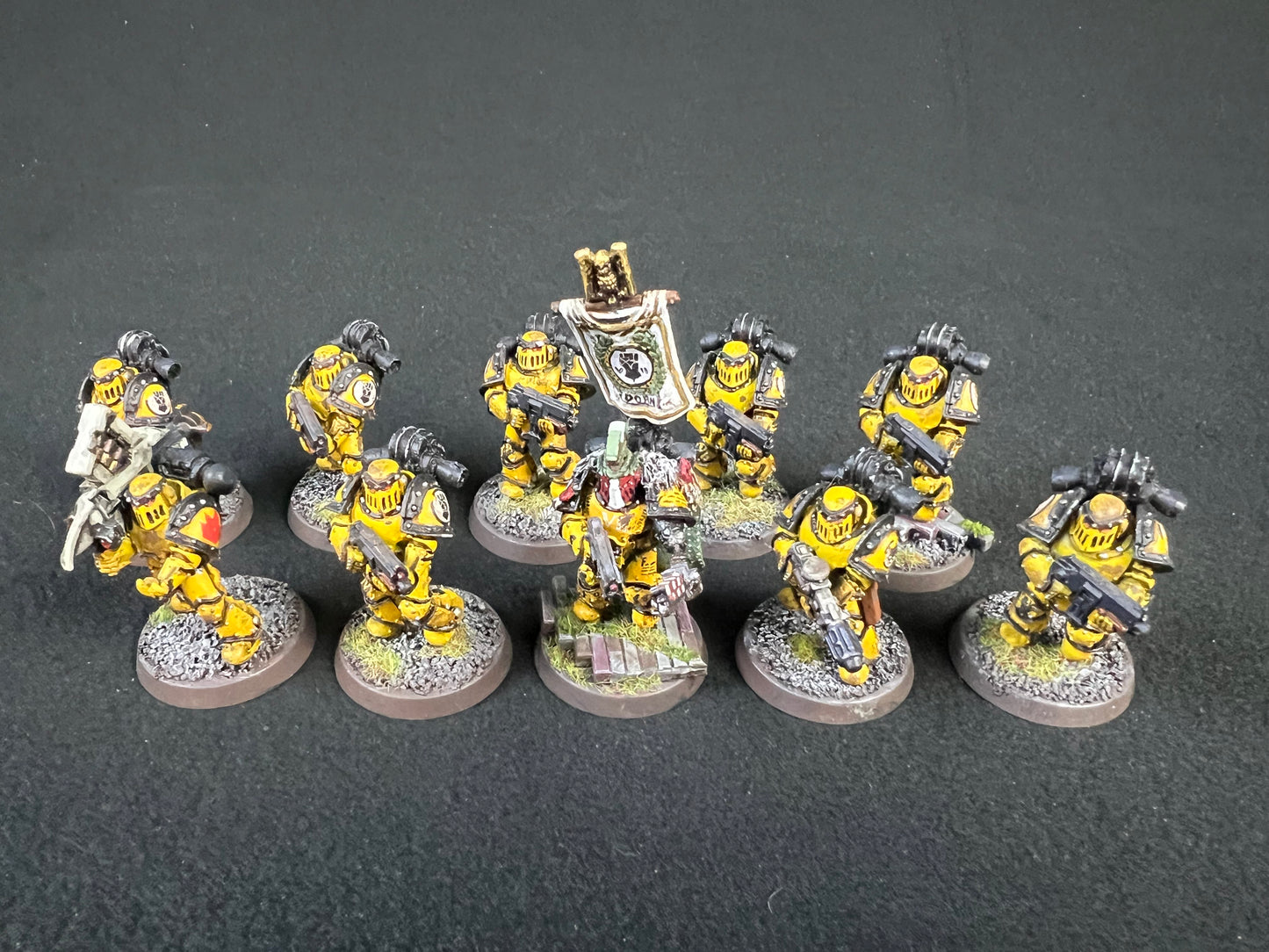 Painted Imperial Fists Army Warhammer 30k