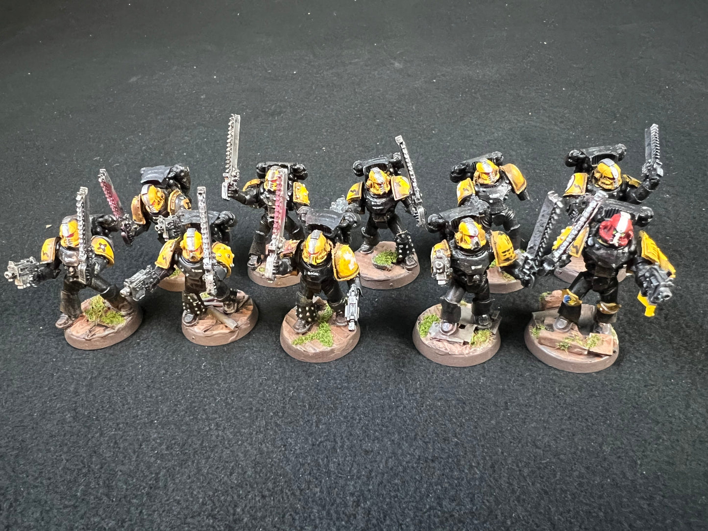Painted Imperial Fists Army Warhammer 30k