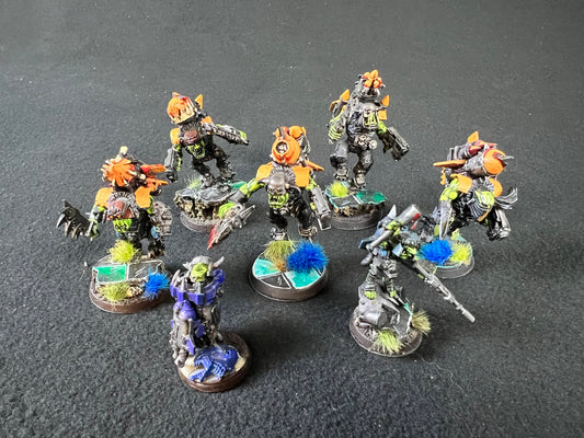 5x Painted Ork StormBoyz (group 1) Warhammer 40k