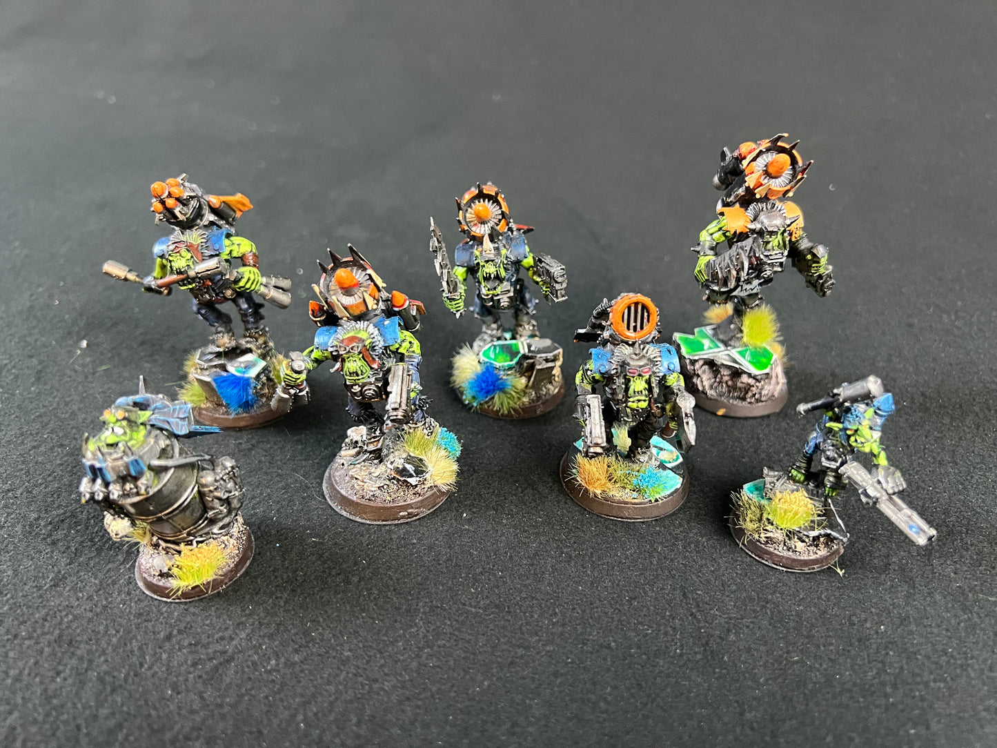 5x Painted Ork StormBoyz (group 3) Warhammer 40k