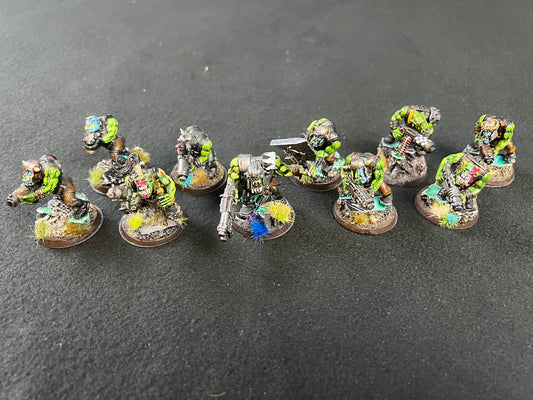 10x Painted Ork Boyz (group 3) Warhammer 40k