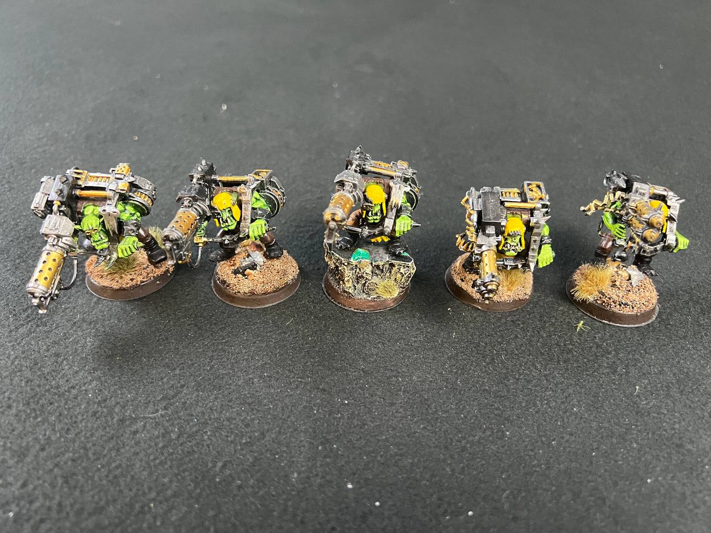 5x Painted Ork Lootas (group 1) Warhammer 40k