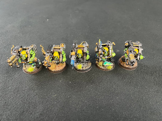 5x Painted Ork Lootas (group 2) Warhammer 40k