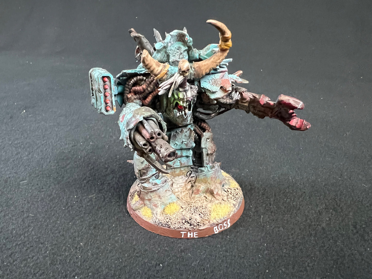Painted Ork Warboss in Mega Armour (group 2) Warhammer 40k