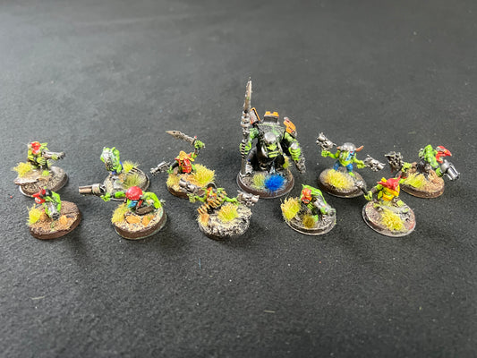 10x Painted Ork Getchin (group 1) Warhammer 40k