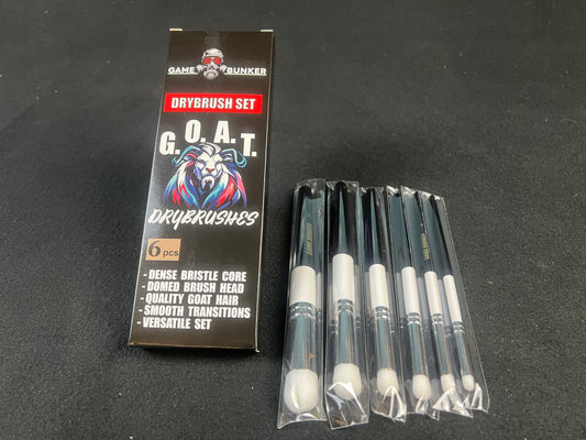 Game Bunker 6x GOAT Drybrushes Miniature Paint Drybrush Assortment Set
