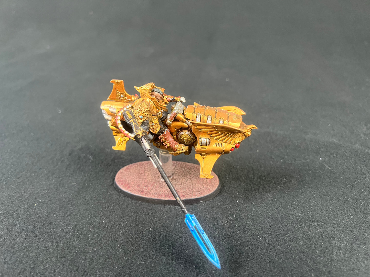 Painted Shield Captain on Dawneagle Jetbike Warhammer 40k
