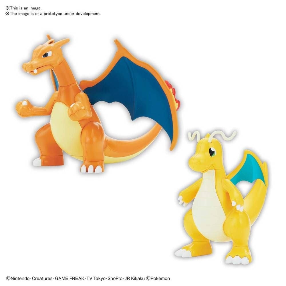 CHARIZARD & DRAGONITE 'POKEMON', BANDAI SPIRITS POKEMON MODEL KIT