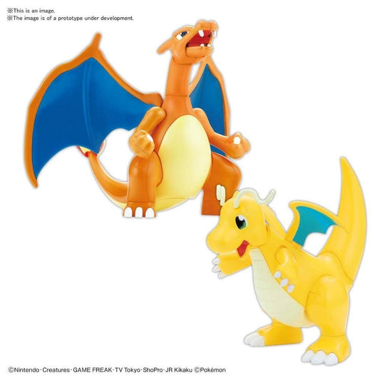 CHARIZARD & DRAGONITE 'POKEMON', BANDAI SPIRITS POKEMON MODEL KIT