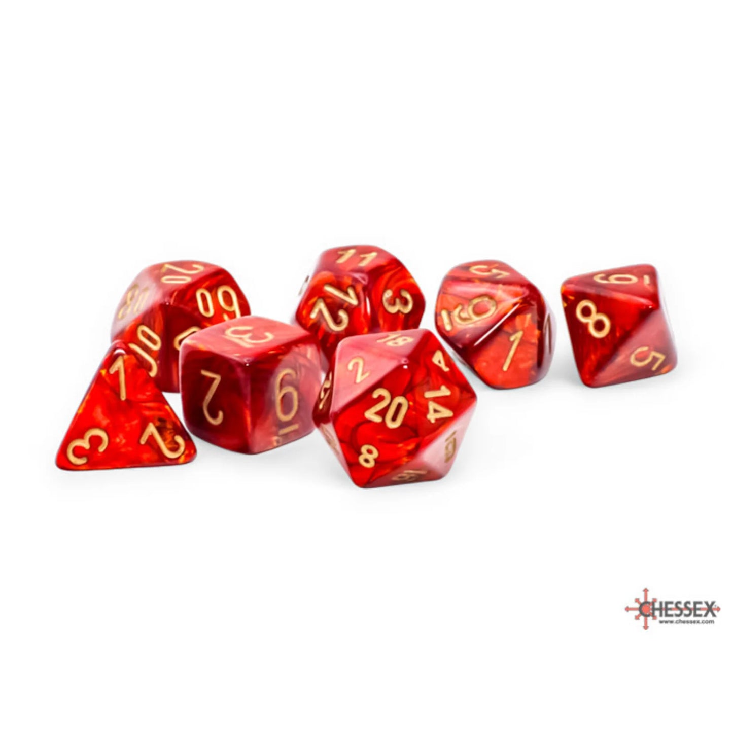 Chessex Scarab Scarlet/Gold