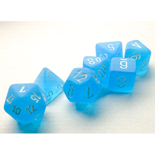 Chessex D&D Mini Hedral Dice Frosted Caribbean Blue