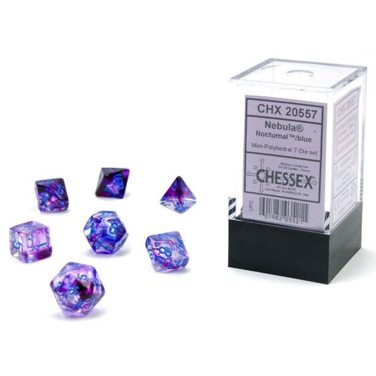 Chessex D&D Mini Hedral Dice Nocturnal Blue Nebula
