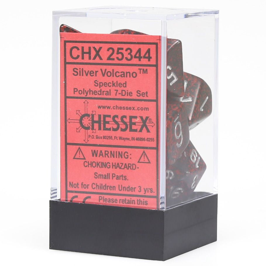 Chessex D&D Dice Speckled Silver Volcano