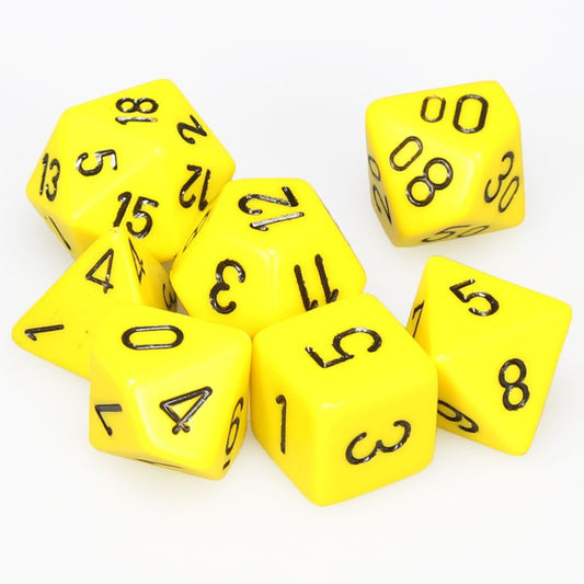 Chessex D&D Dice Opaque Yellow & Black