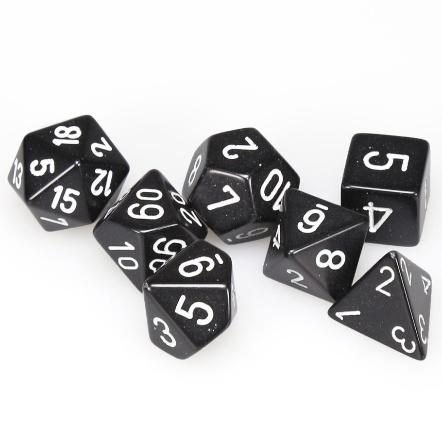 Chessex D&D Dice Opaque Black & White