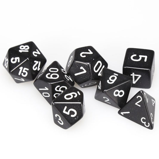 Chessex D&D Dice Opaque Black & White