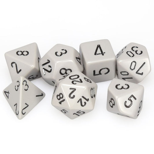 Chessex D&D Dice Opaque Grey & Black