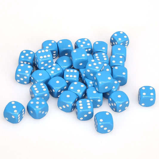 Chessex 12 mm Opaque Light Blue & White 36ct