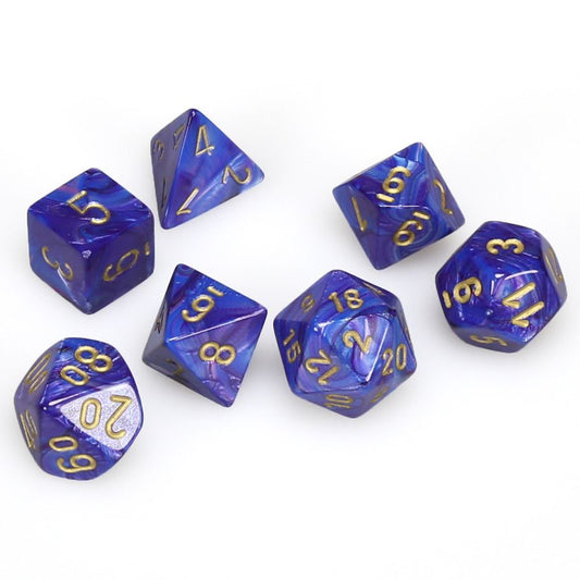 Chessex D&D Dice Lustrous Purple & Gold