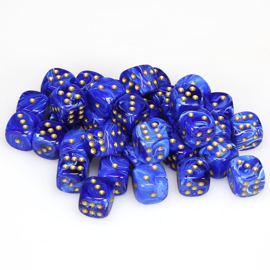 Chessex 12 mm Blue & Gold 36 ct Vortex
