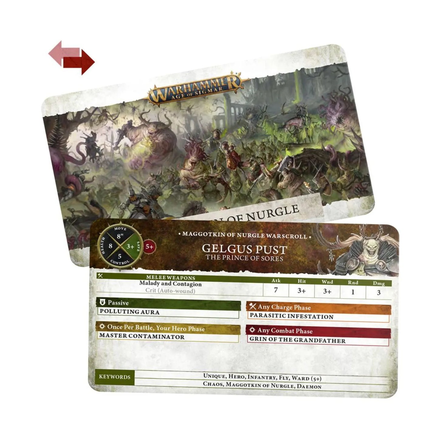 Maggotkin of Nurgle Warscroll Cards