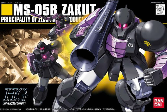 Bandai HG 1/144 Zaku I (black Tri Stars) Plastic Model Kit