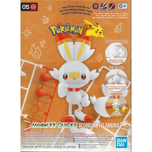 05 SCORBUNNY 'POKEMON', BANDAI SPIRITS POKEMON MODEL KIT QUICK!!