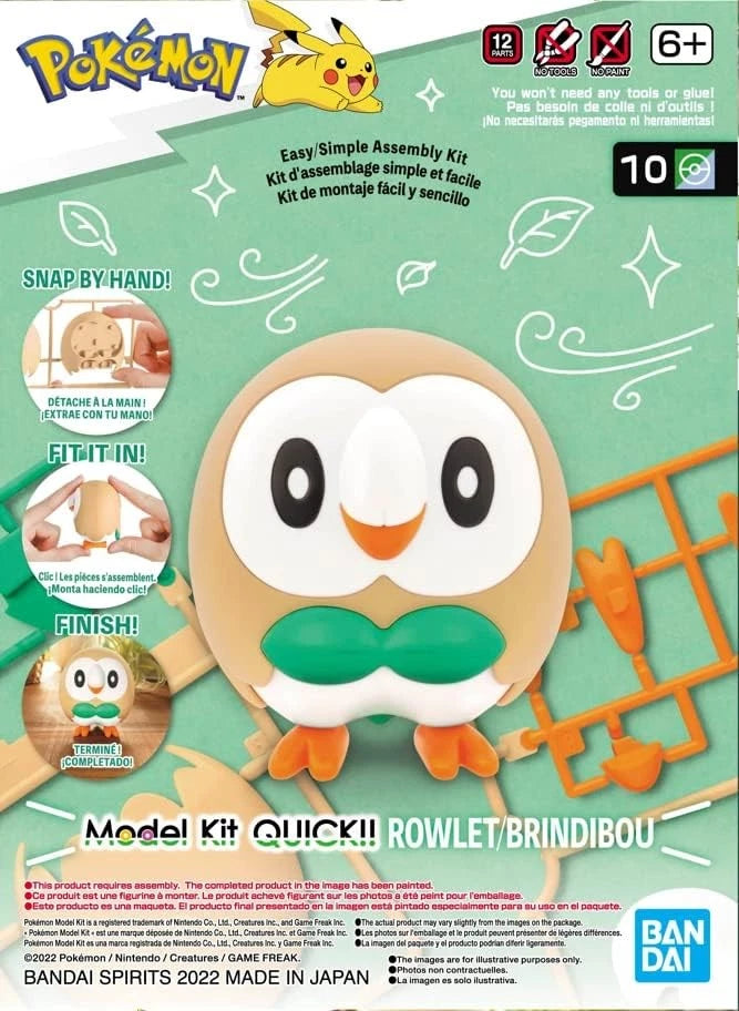 Bandai Pokepla Quick Rowlet Brindibou Pokemon