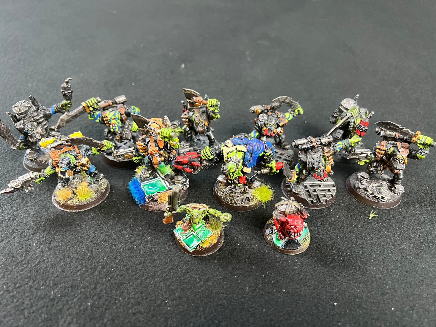 12x Metal Painted Ork Kill Team Kommandos (group 2) Warhammer 40k